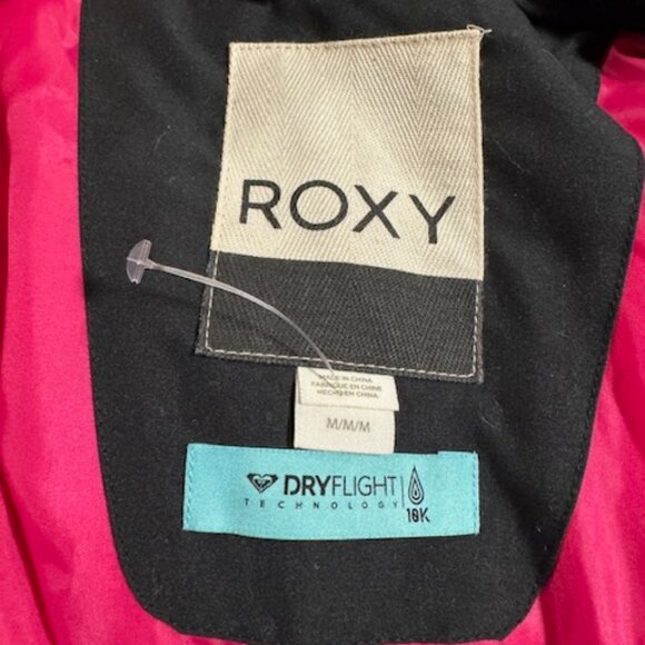 Roxy Jetty Block Pink & Black Women’s Snow Jacket Winter Coat Size M I Skiing - Picture 6 of 6